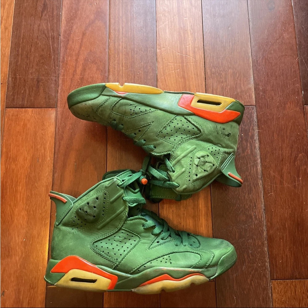 Air Jordan 6 Retro Gatorade Green Suede Sz 9.5 Used